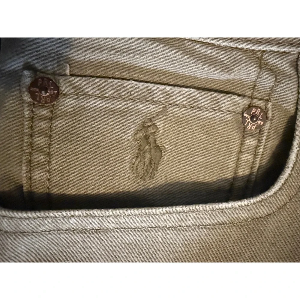 Polo Ralph Lauren Classic 867 Pants Mens 34x32 Tan Khaki Cotton Twill Straight